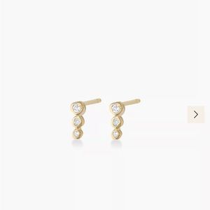 Gorjana 14k diamond tier earrings